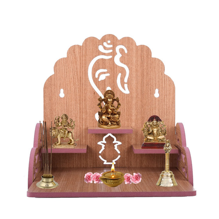 Handmade Beautiful Wooden Temple, Wall Hanging and Table Top Home Mandir Temple