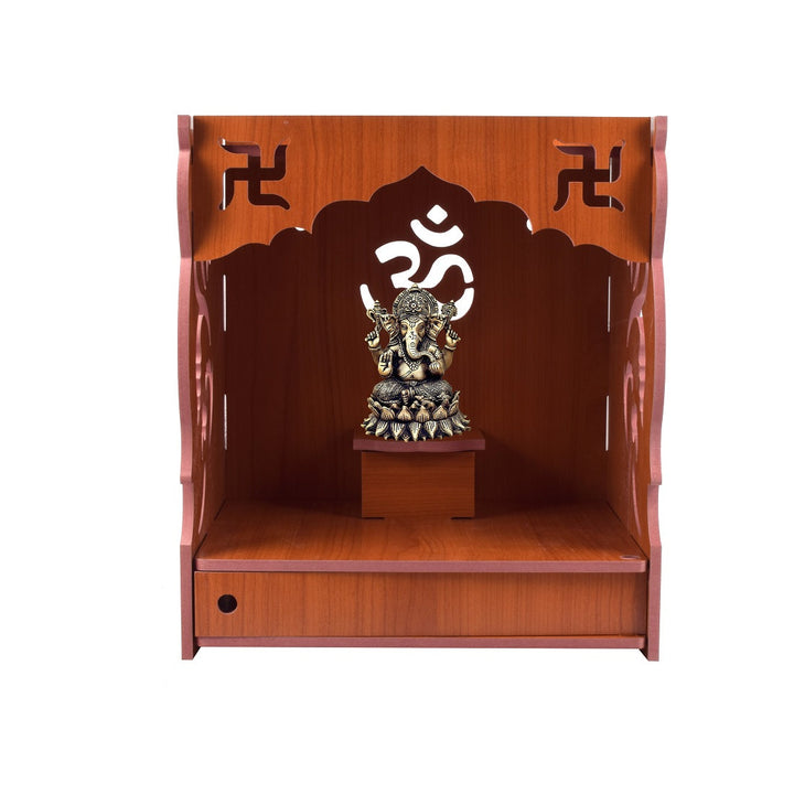 Beautiful Wooden Pooja Stand For Home, Temple For Home And Office/ Puja Mandir For Home And Office Wall With Led Light