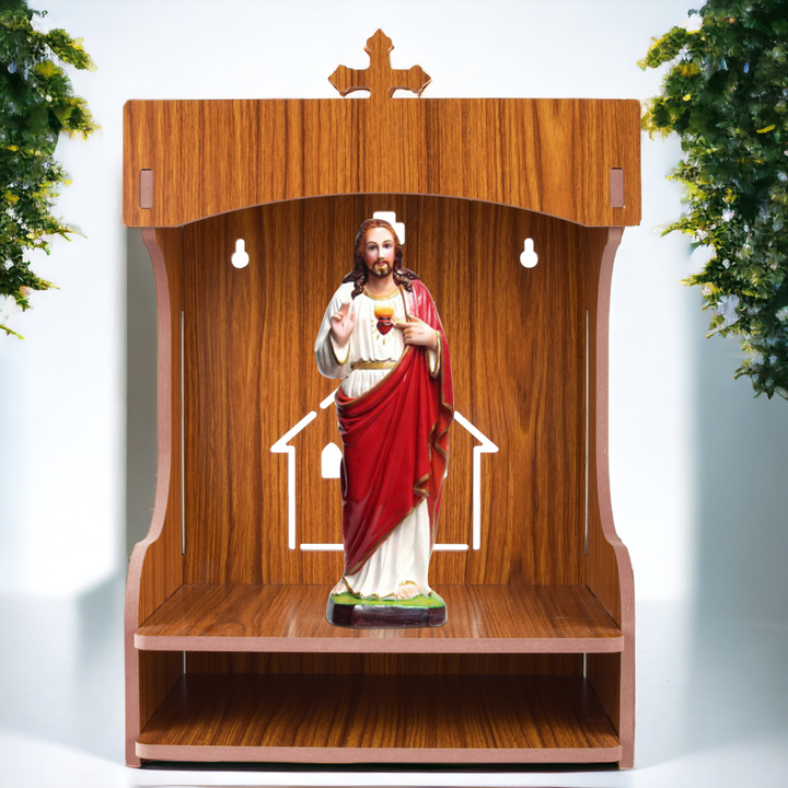 Christian Wooden Wall Hanging Temple for Home and Shop,Office and Home showpiece Temple