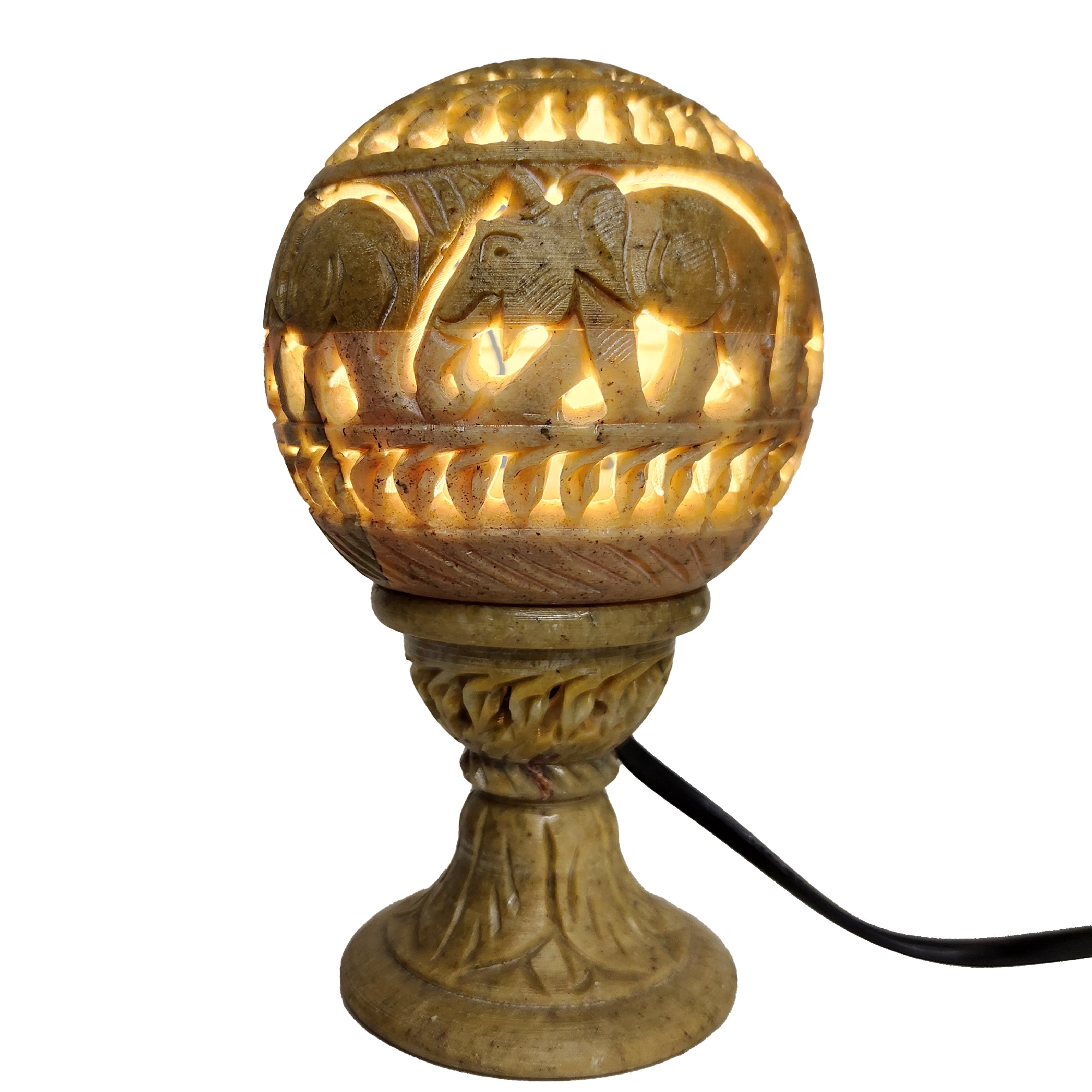 Hand-carved Stone Lamps