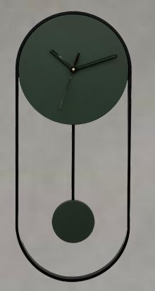 Matte Black Metal Wall Clock