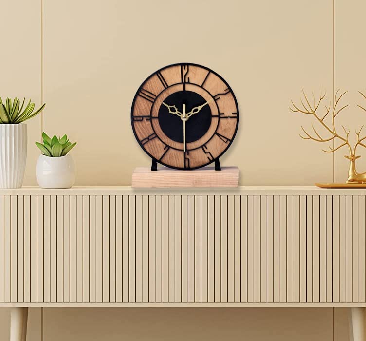 NUMERIC WOODEN TABLE CLOCK