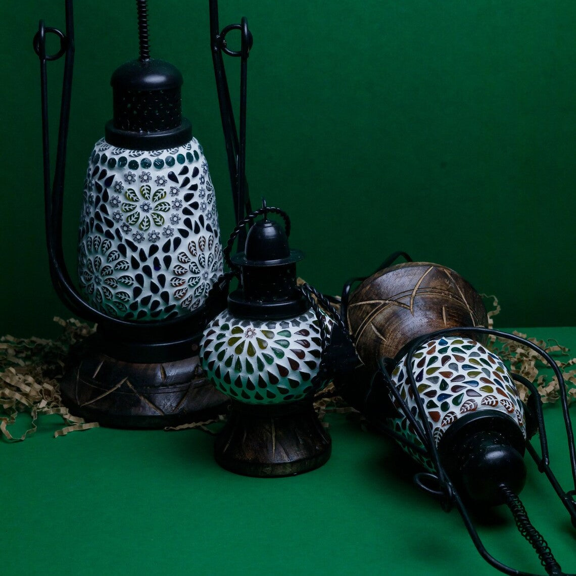 Handcrafted Art Deco Mosaic Lights