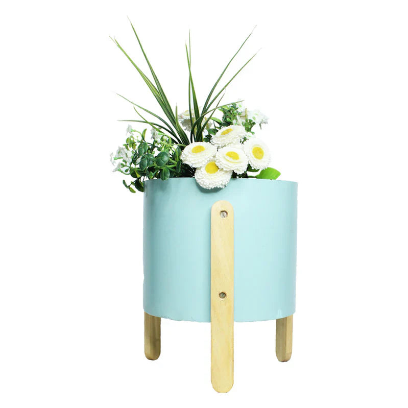 Pastel Timber Pot