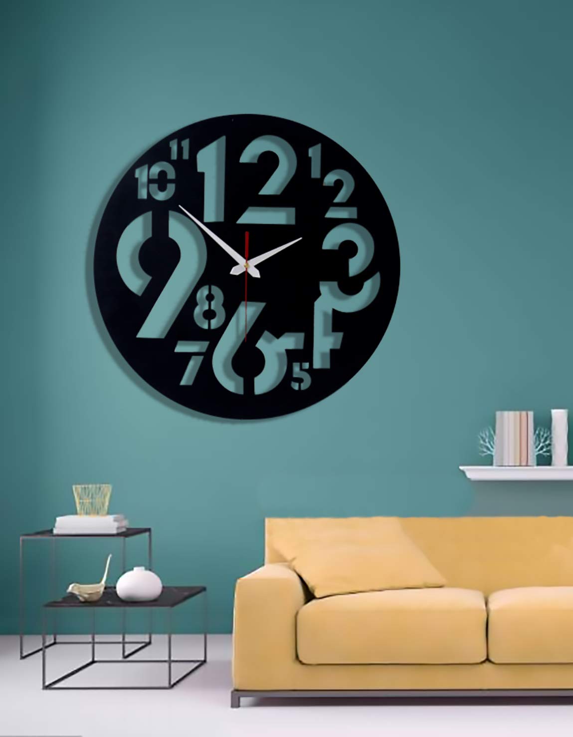 Designer Stylish Metal Wall Clock for Living Room, Bedroom, Office, Kitchen, Home and Hall, Antique Big Size Modern Wall Watch for Home Decor