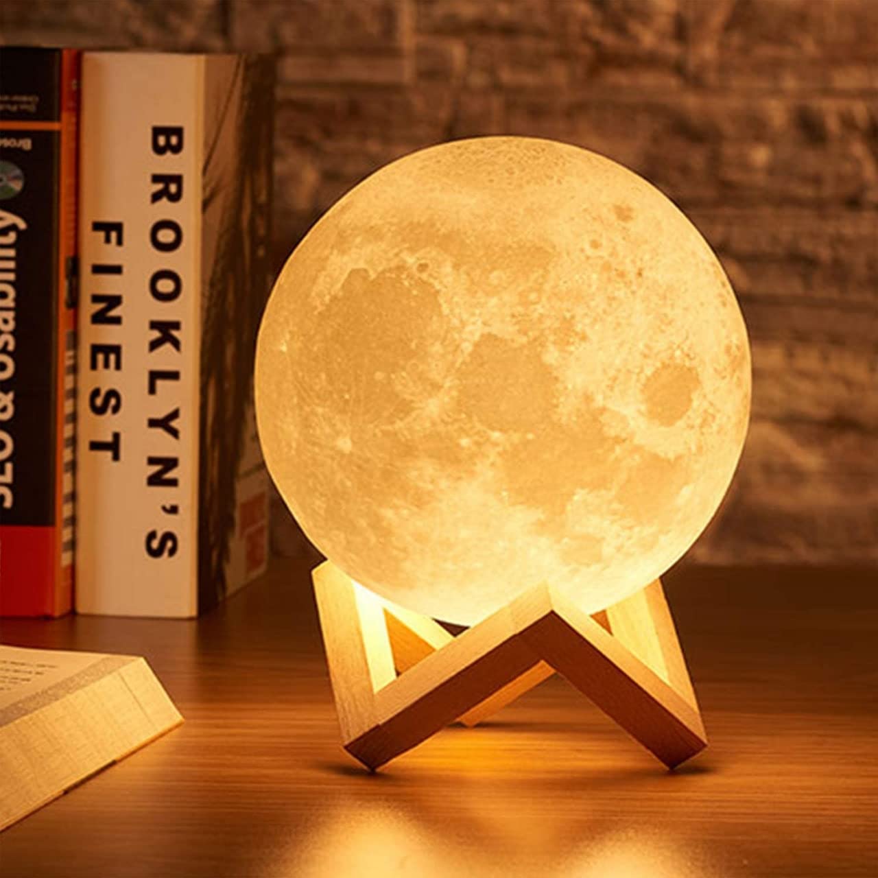 3D Moon Lamp with Stand