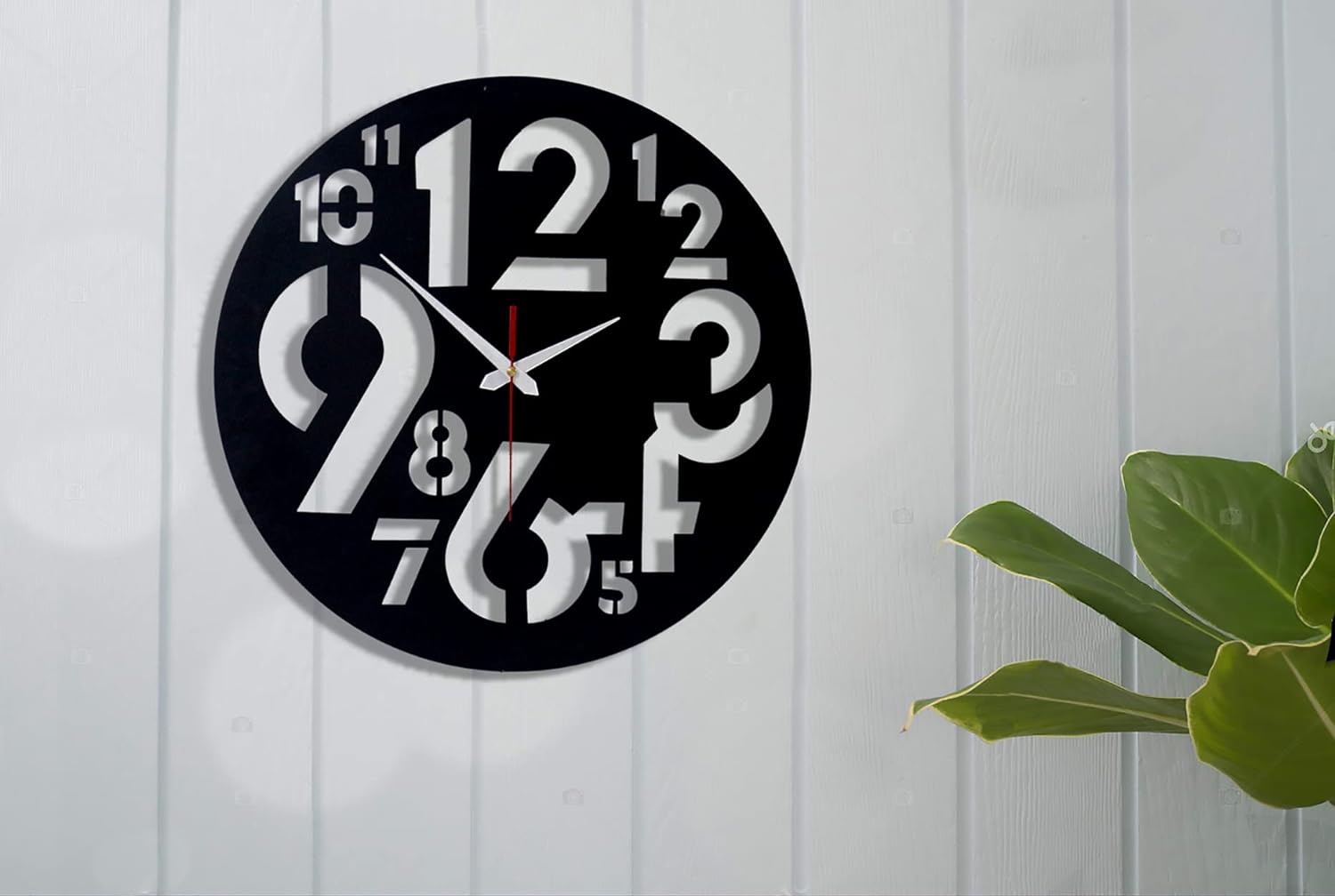 Designer Stylish Metal Wall Clock for Living Room, Bedroom, Office, Kitchen, Home and Hall, Antique Big Size Modern Wall Watch for Home Decor