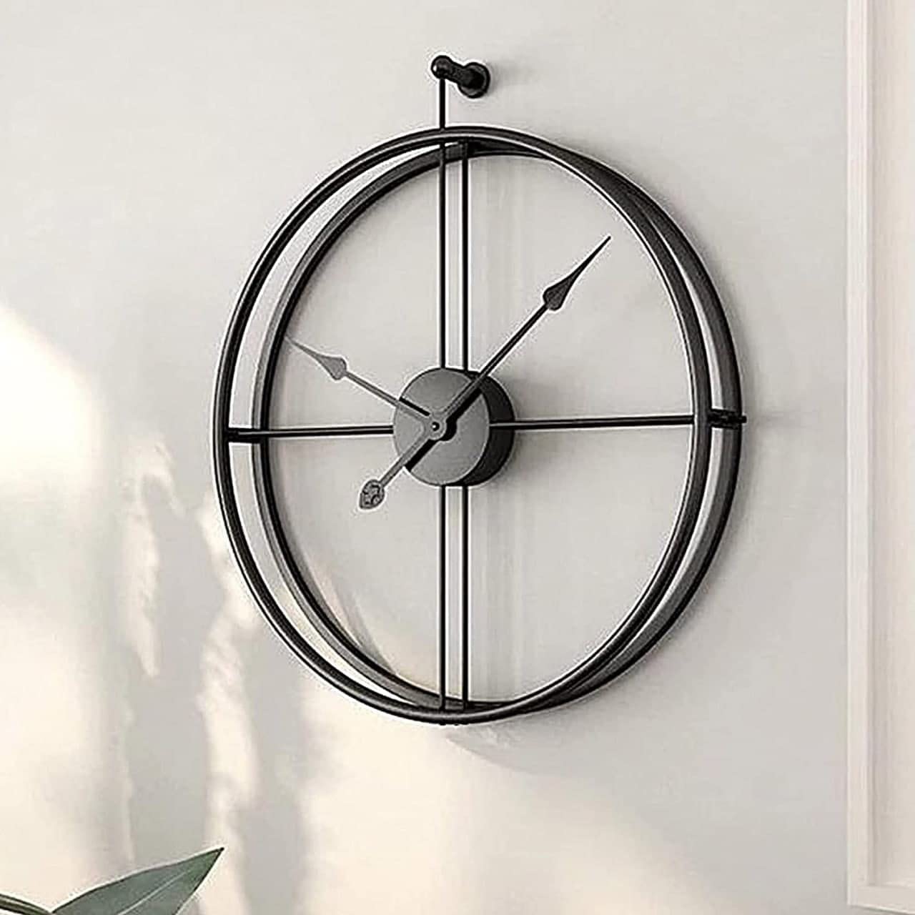 DOUBLE RING METAL WALL CLOCK