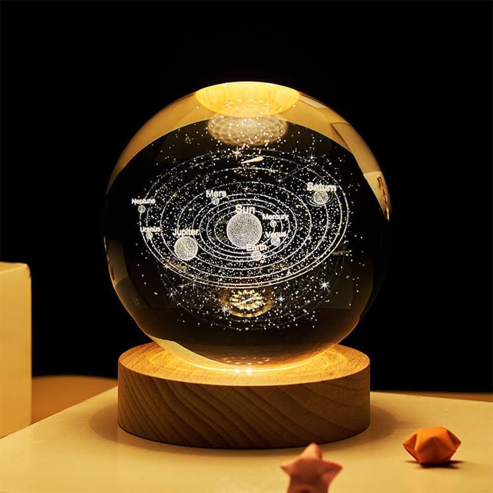 3D Galaxy Crystal Ball Night Lamp