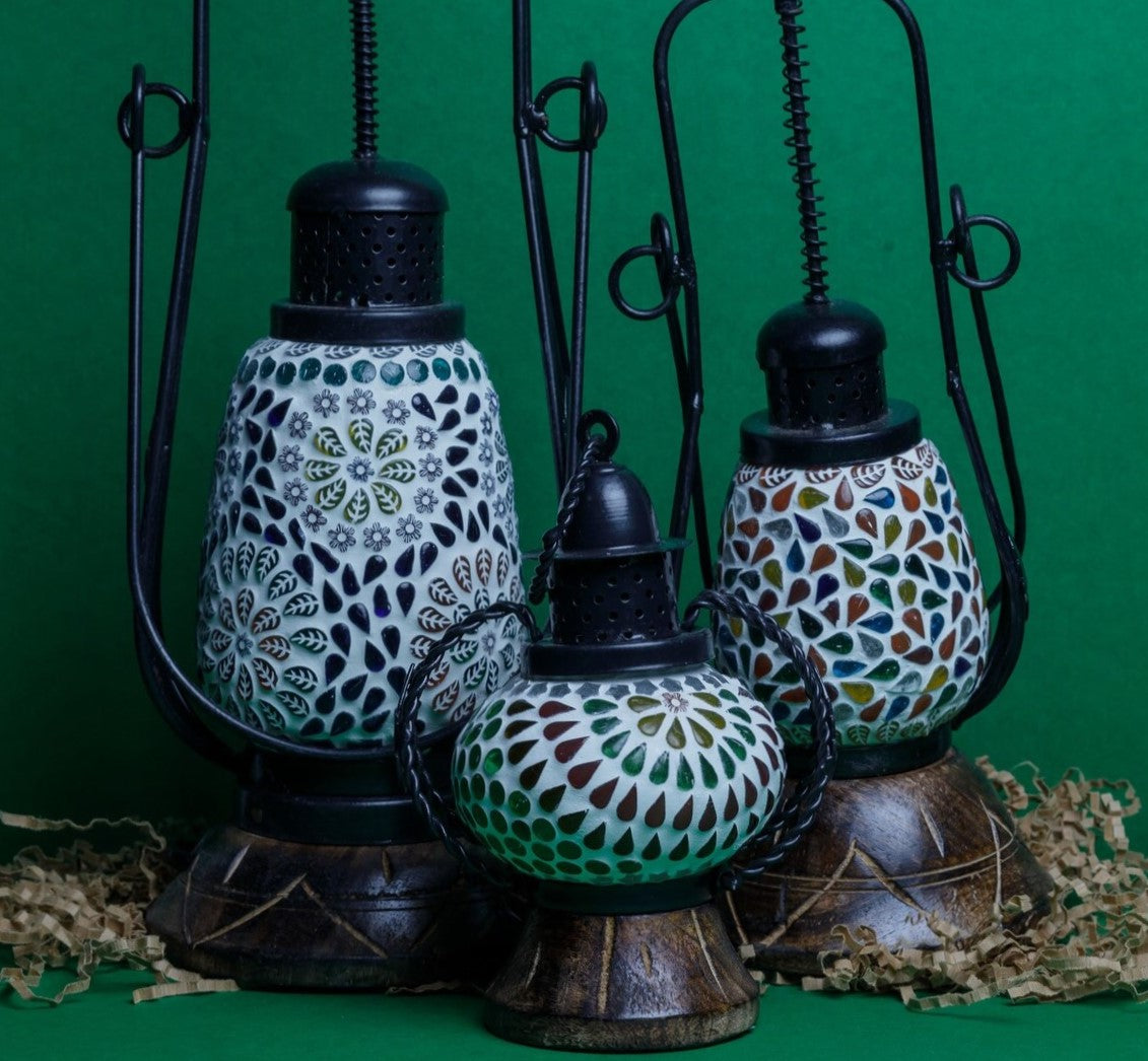 Handcrafted Art Deco Mosaic Lights