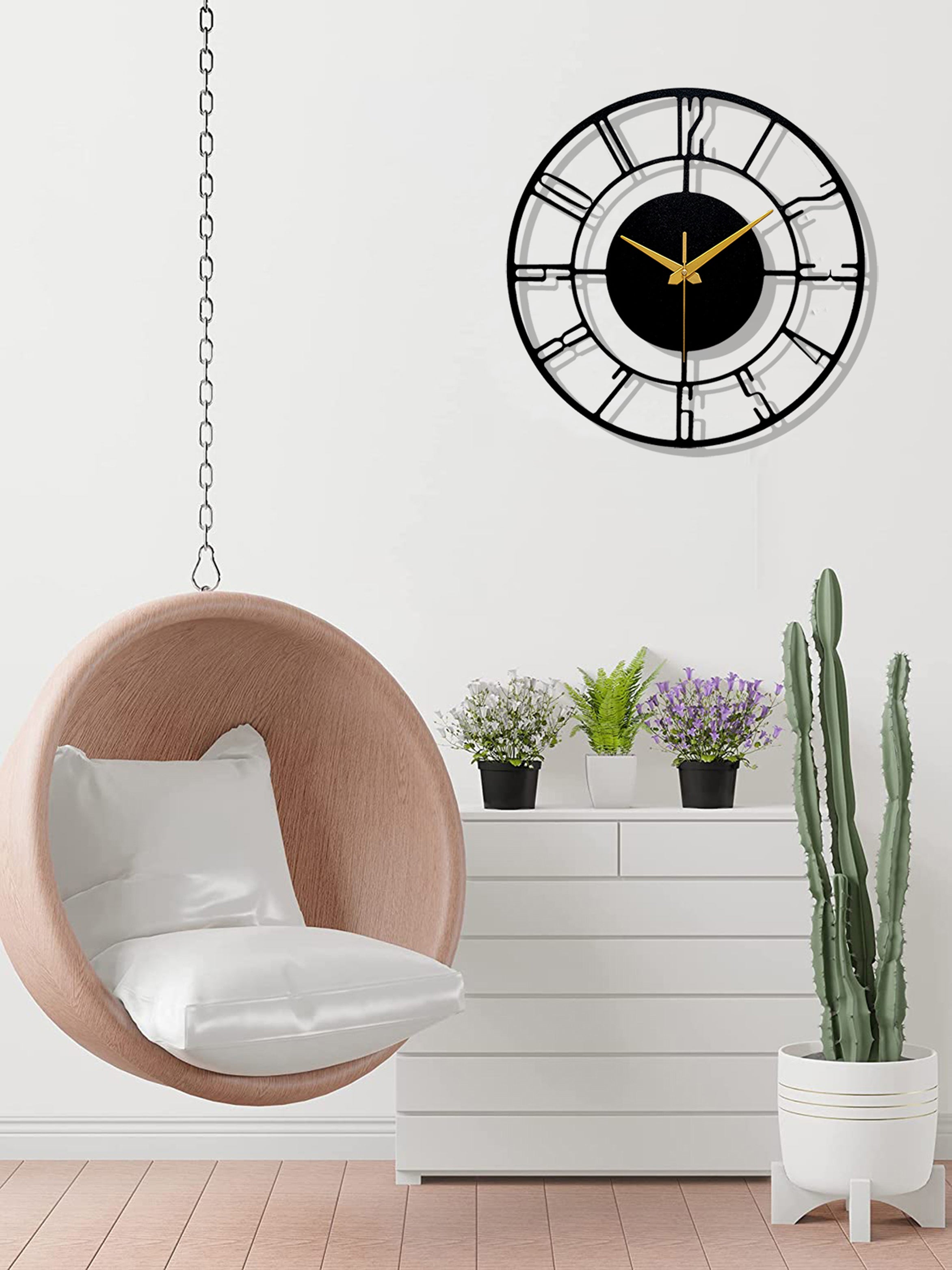 NUMERIC MINIMAL METAL WALL CLOCK