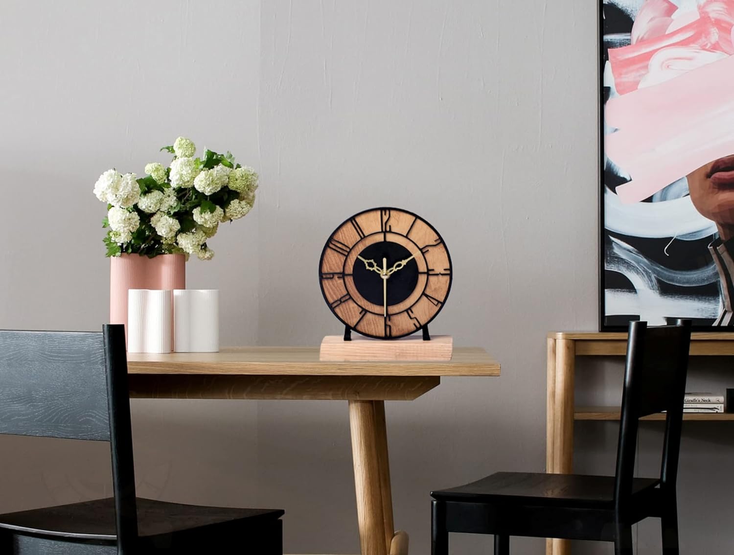 NUMERIC WOODEN TABLE CLOCK