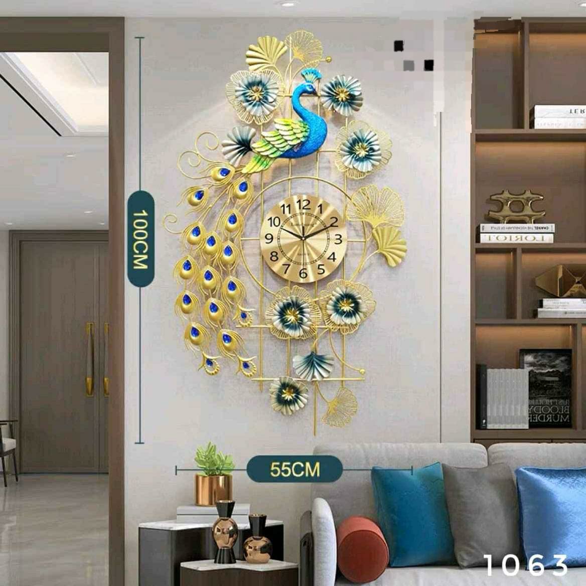 STYLISH PEACOCK WALL CLOCK