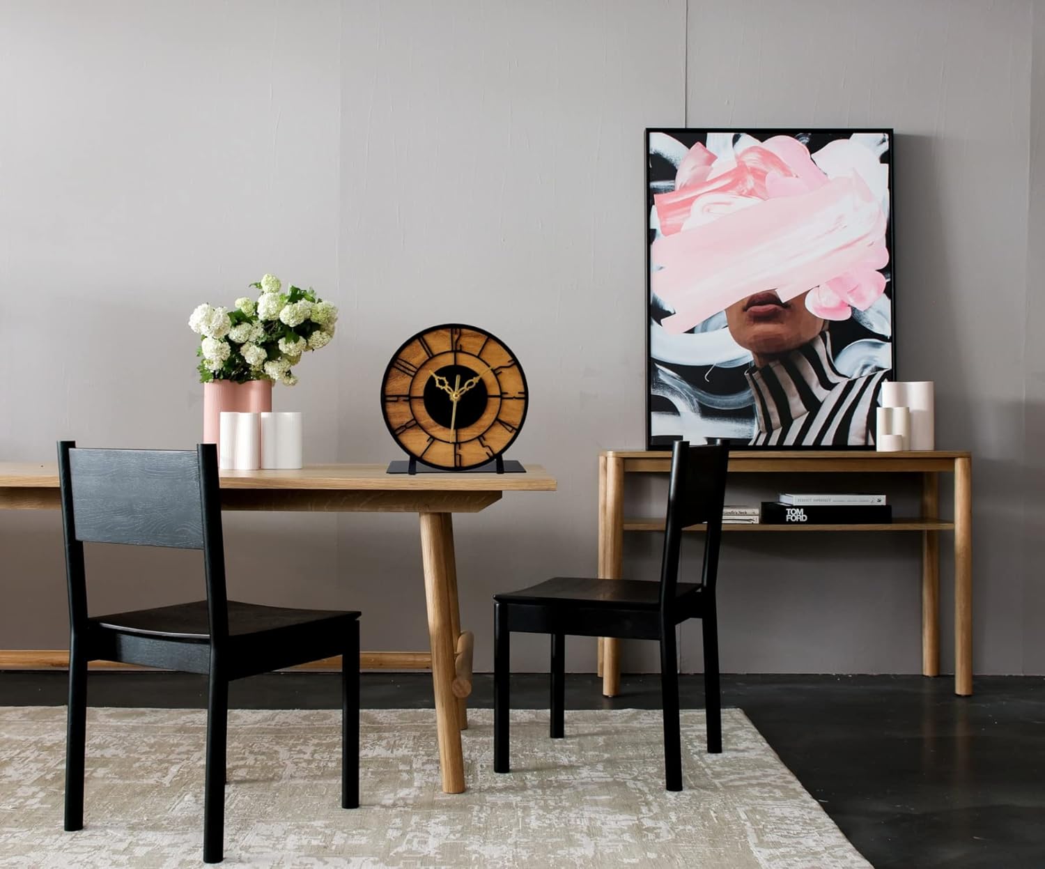 NUMERIC WOODEN TABLE CLOCK