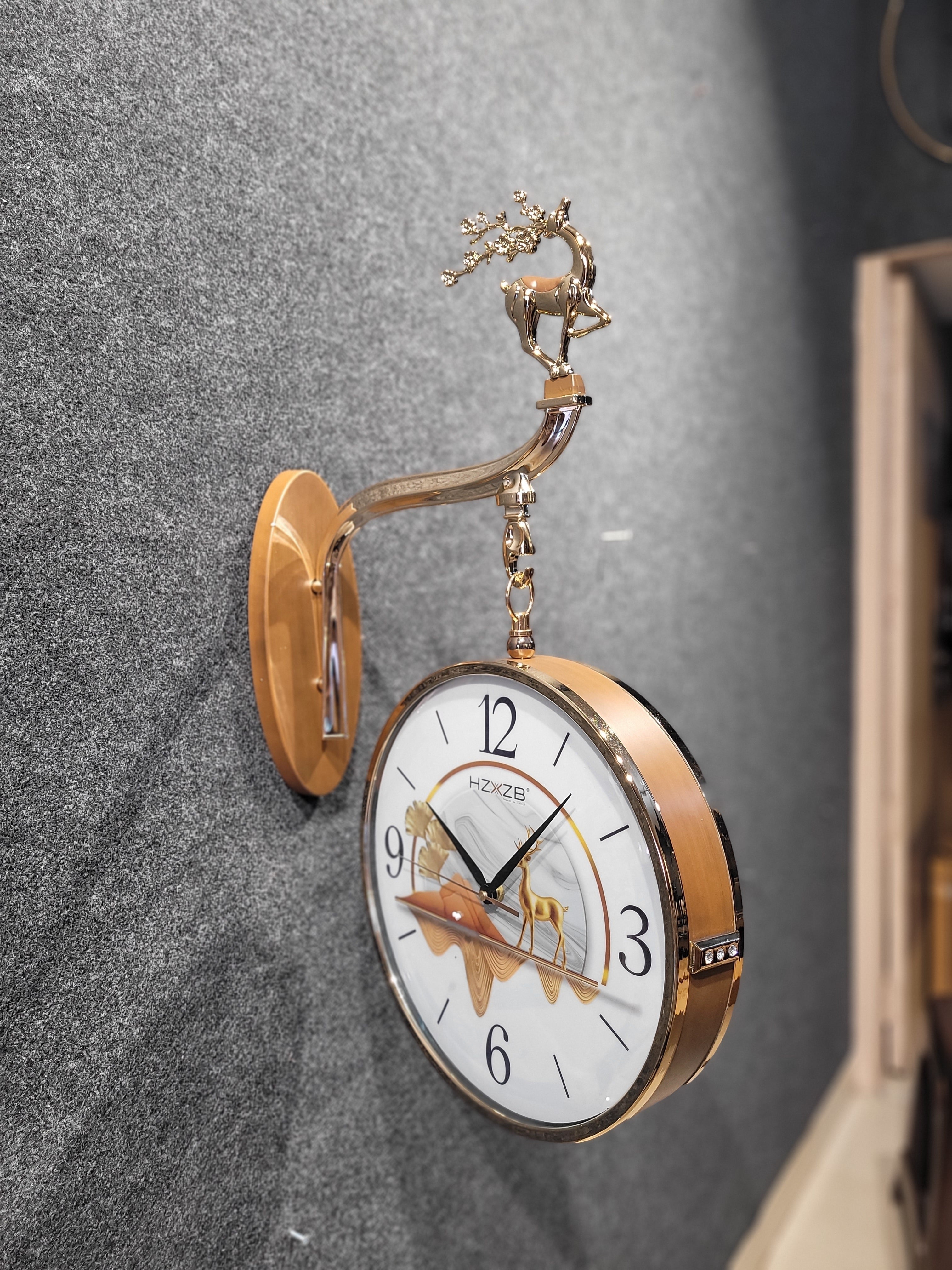 DOUBLE SIDE HANGING WALL CLOCK