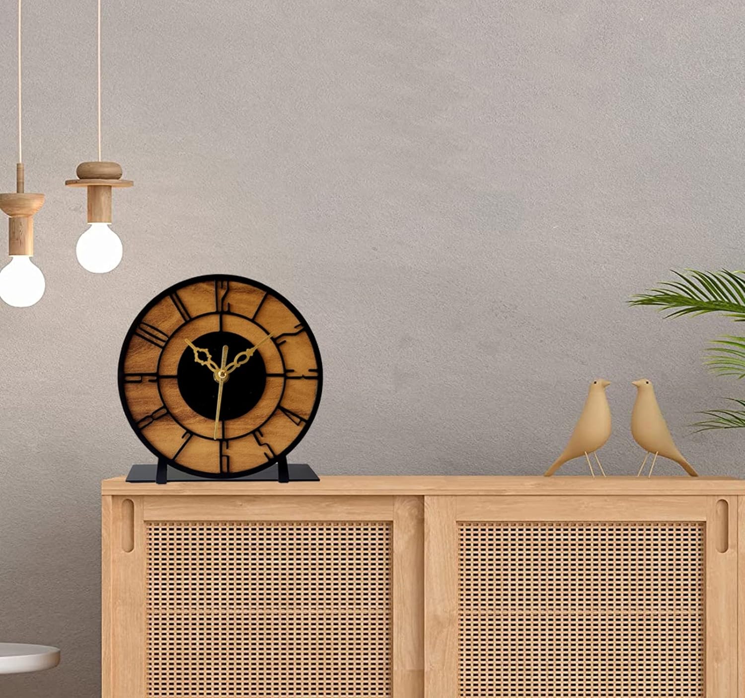 NUMERIC WOODEN TABLE CLOCK