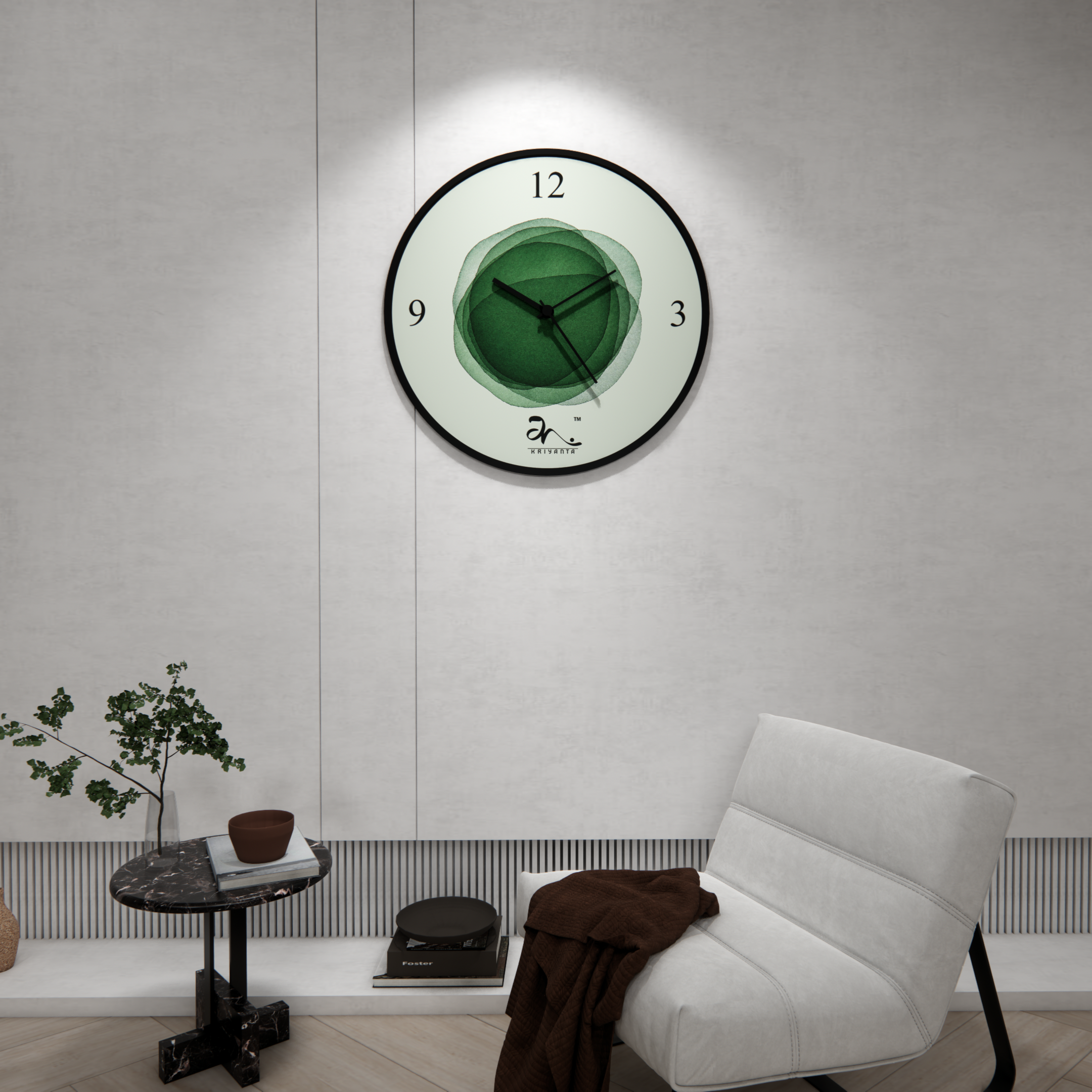 Circles of Prosperity Wall Clock Art