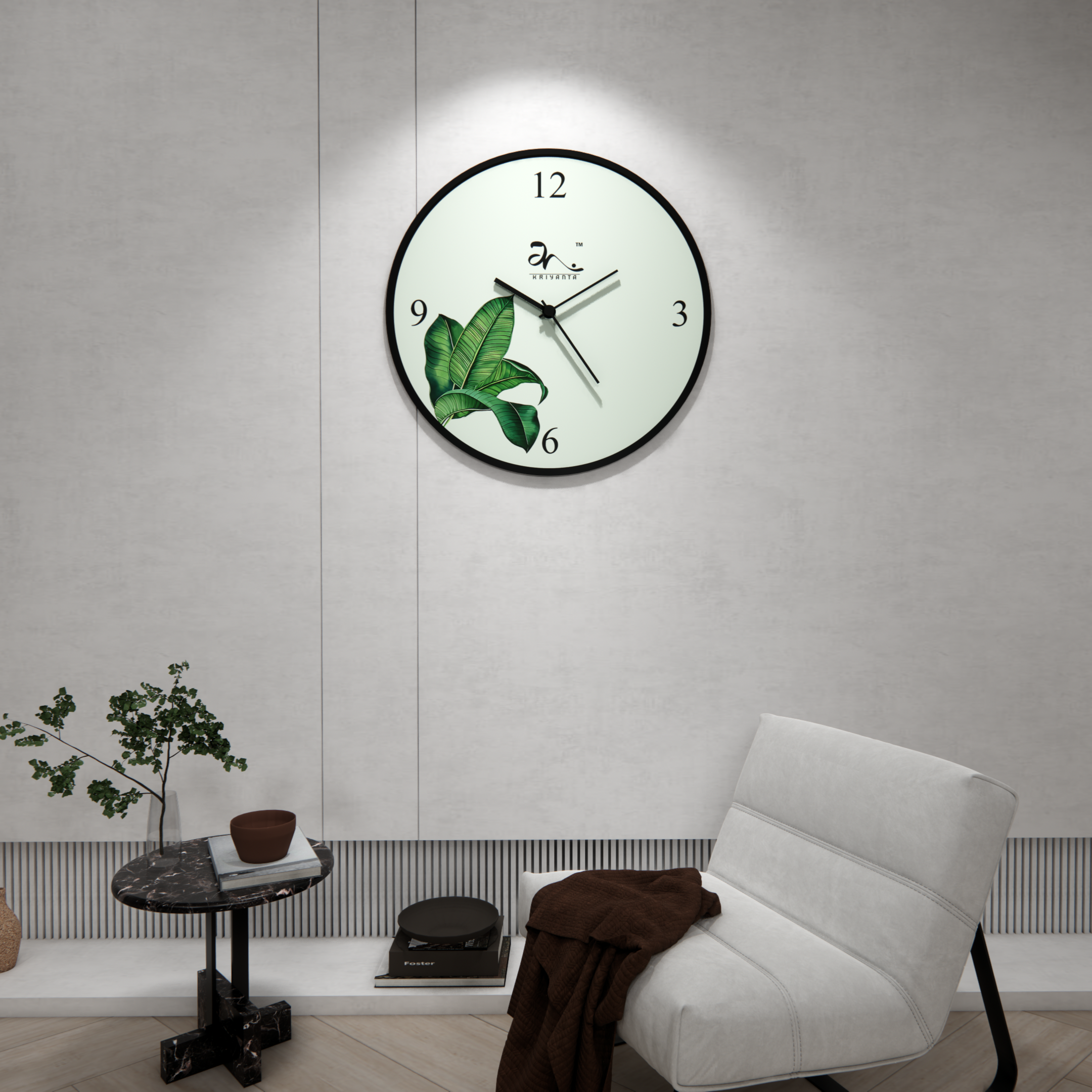 Dancing Leaves Wall Clock Art