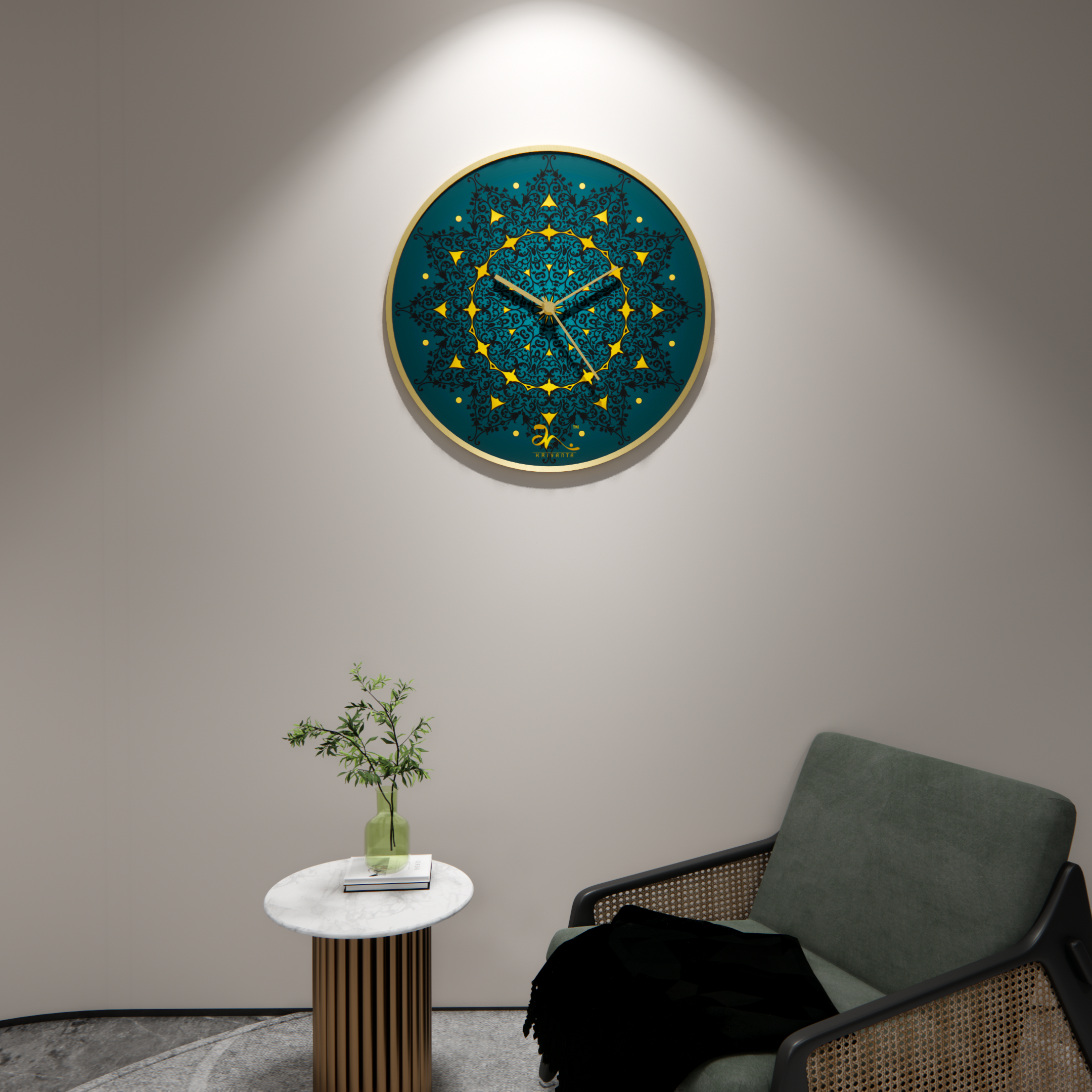 Celestial Wall Clock Art