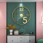 DOUBLE RING DESIGNER GOLDEN METAL WALL CLOCK