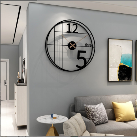 METAL DOUBLE RING DESIGNER WALL CLOCK