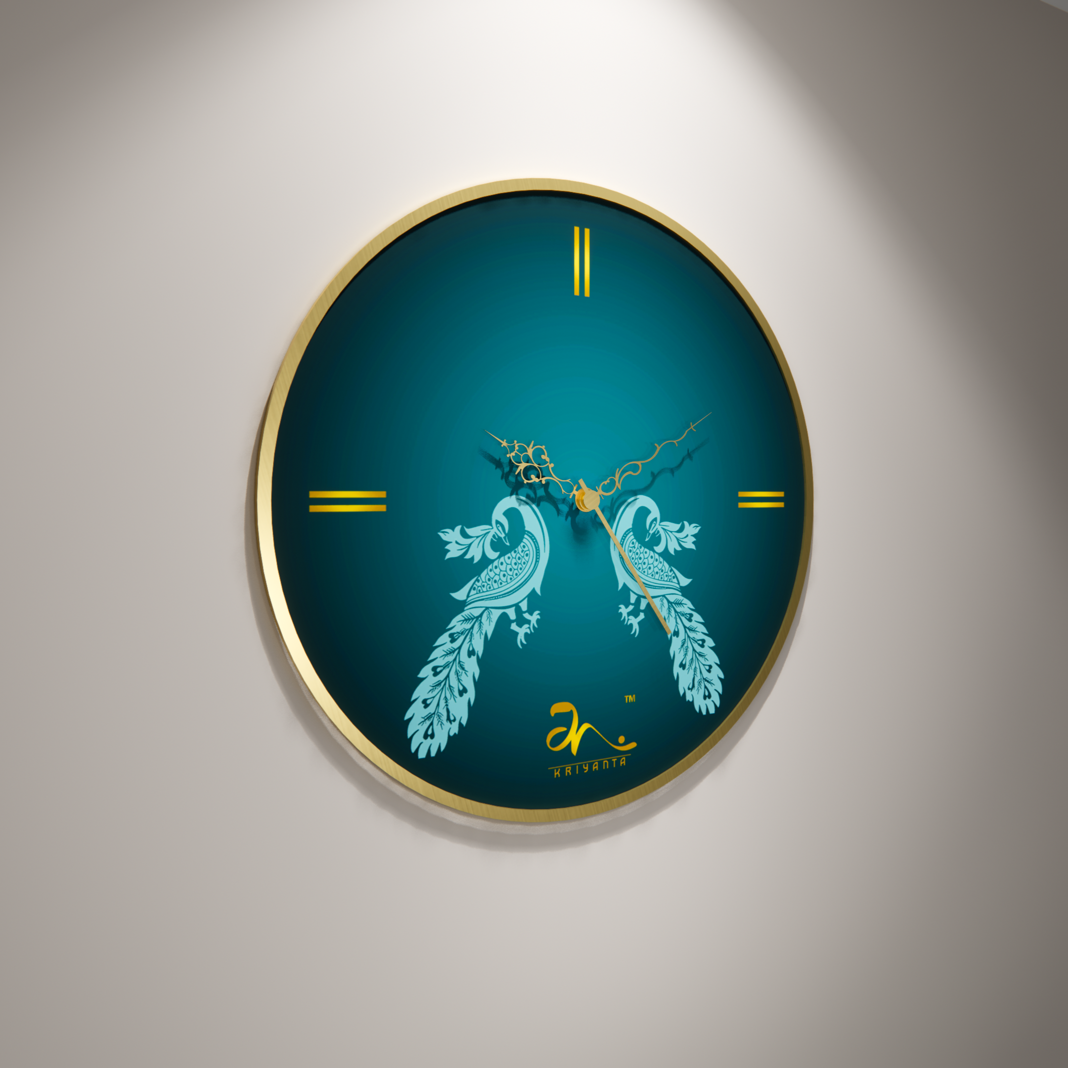 Elegant Peacock Art Wall Clock