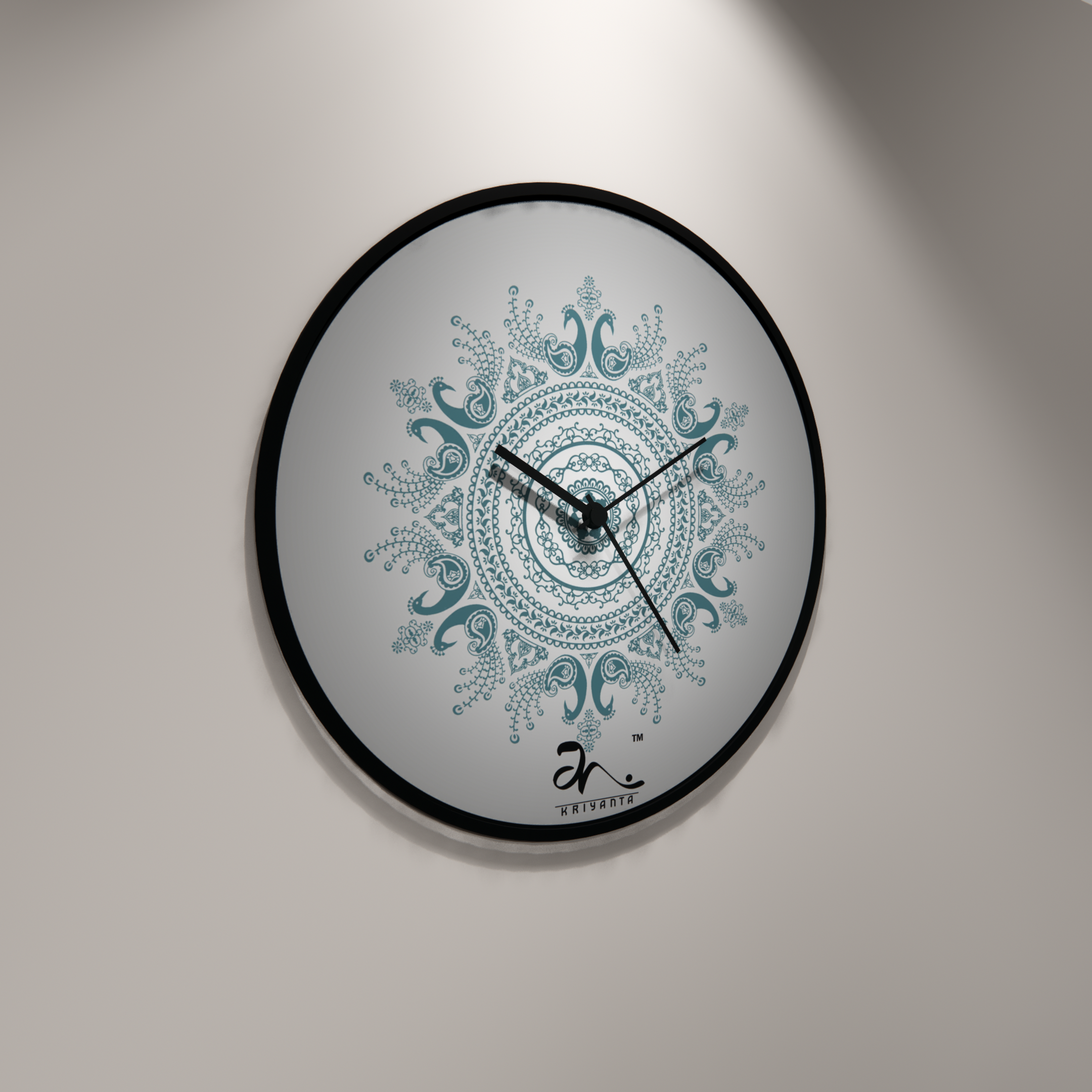 Dancing Peacock Wall Clock Art