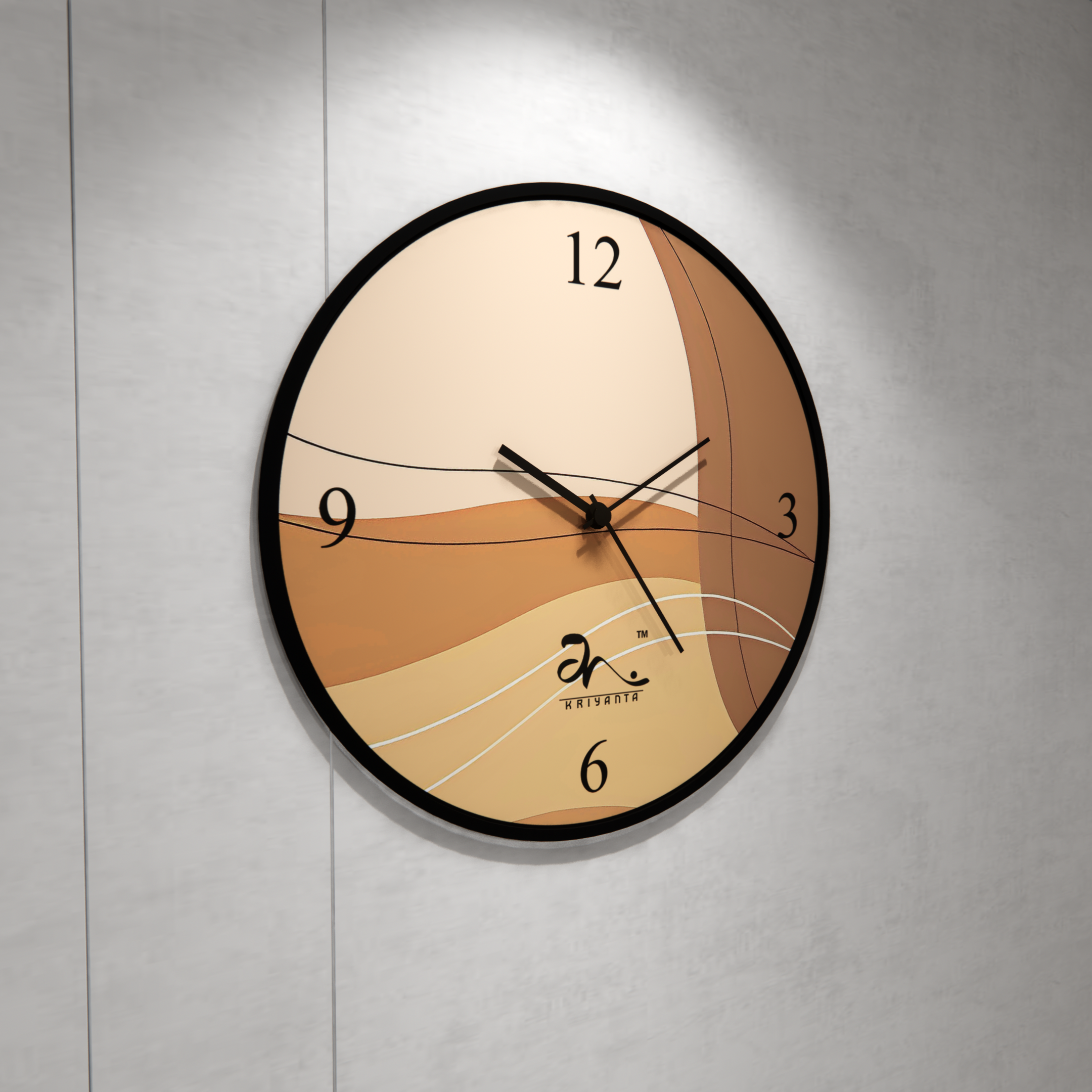 Copper Moonflower Wall Clock Art