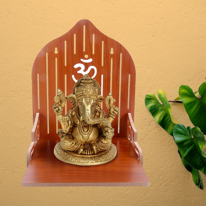 Beautiful MDF Wooden Temple | Pooja Mandir for Home and Office/Wall Mounted Temple | Puja Stand