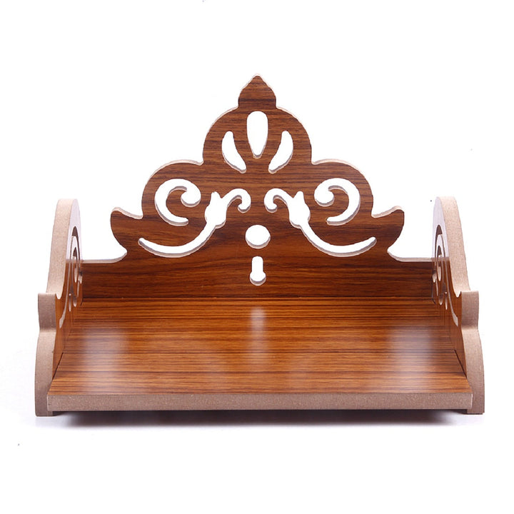 Brown Decorative Beautiful Wooden Temple for Home and Shop | Pooja Mandir for Home and Office/Wall Mounted Temple | Puja Stand