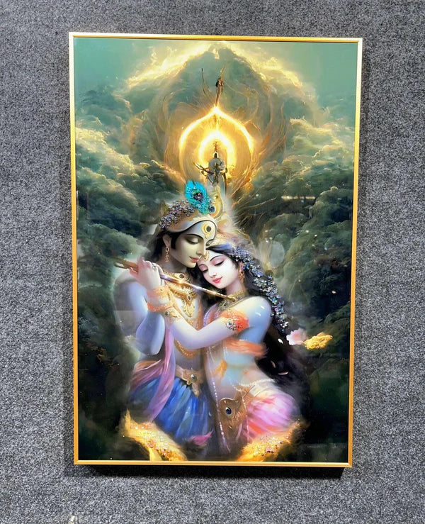 RADHA KRISHNA CRYSTAL WALL ART