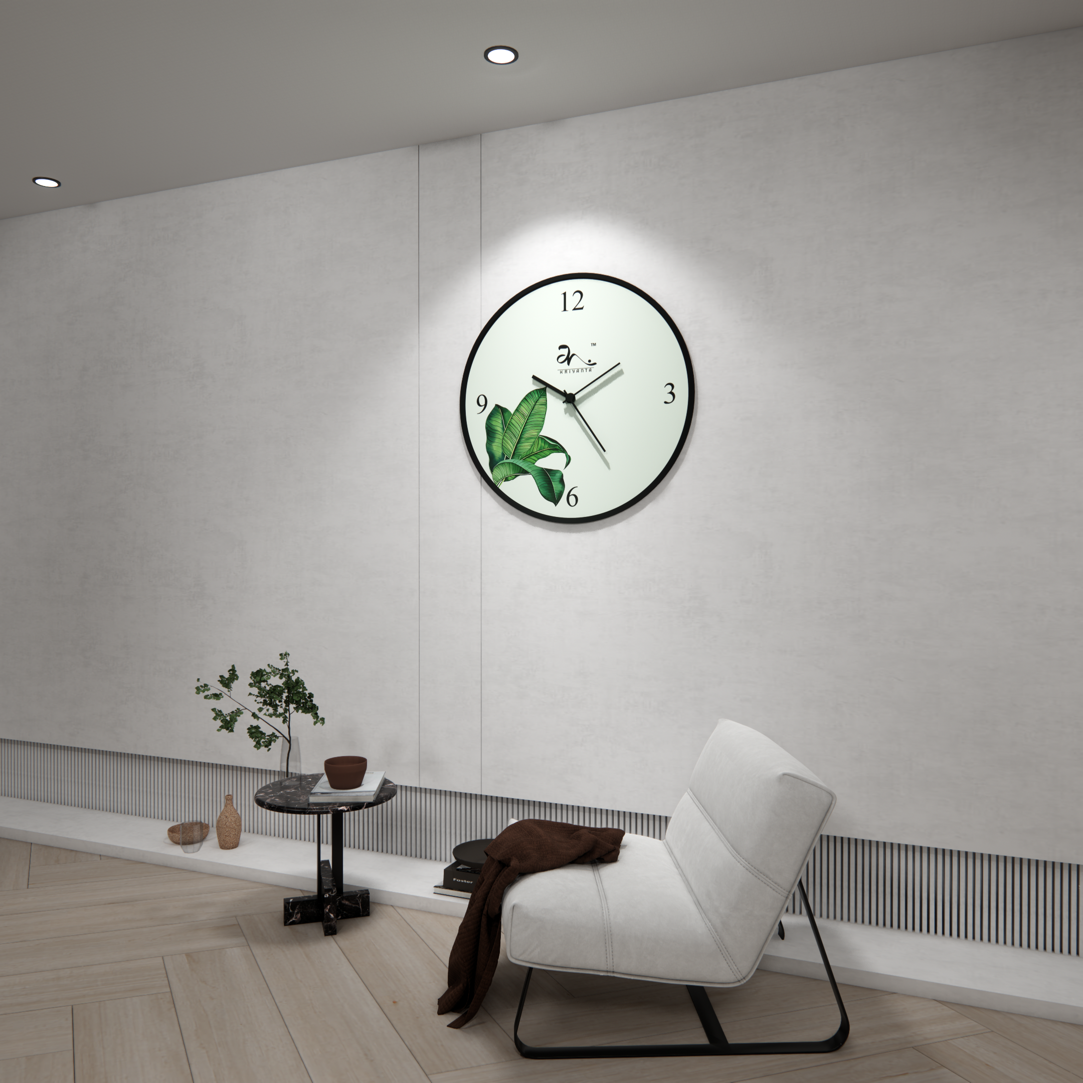 Dancing Leaves Wall Clock Art