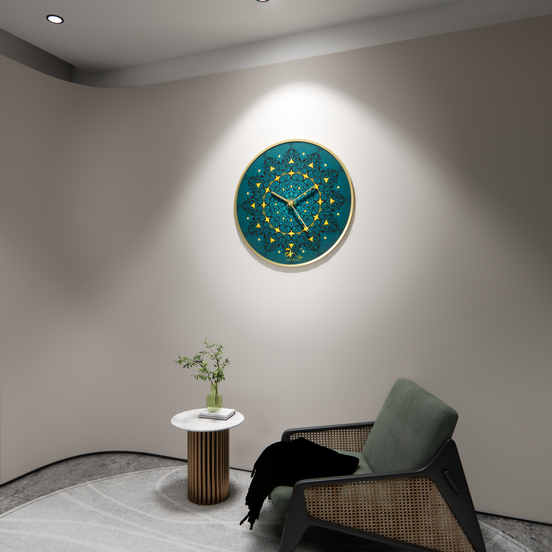 Celestial Wall Clock Art