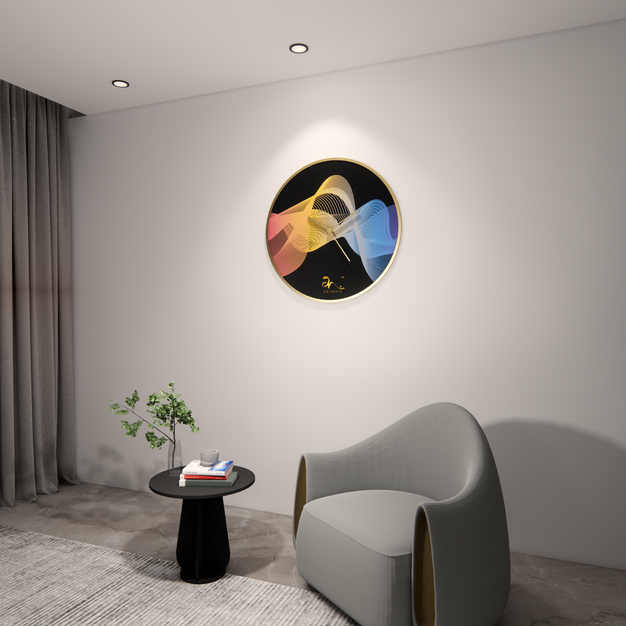 Infinite Flow Wall Clock Art