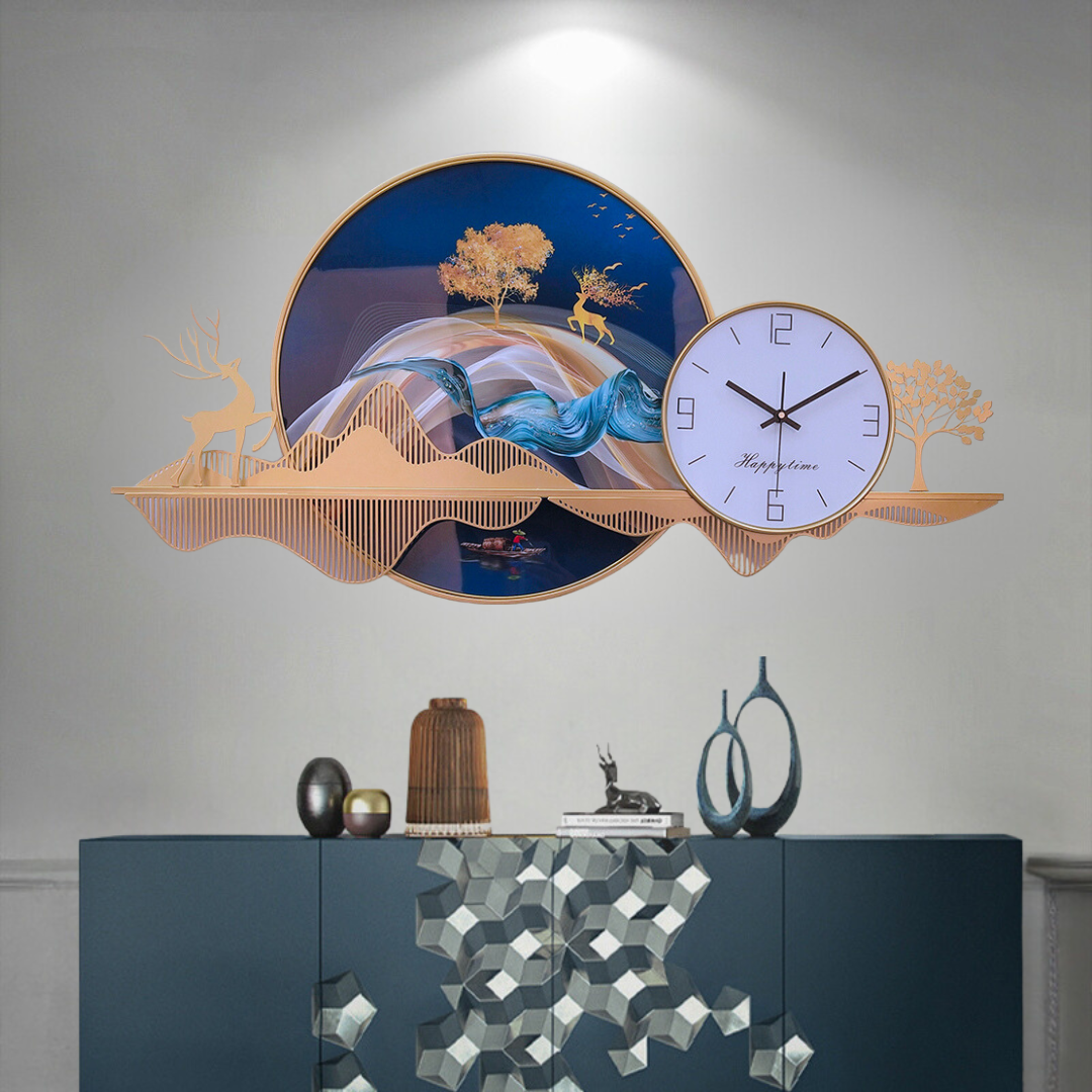 DECORATIVE METAL WALL CLOCK ART