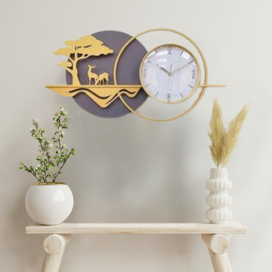 DECORATIVE METAL WALL CLOCK ART