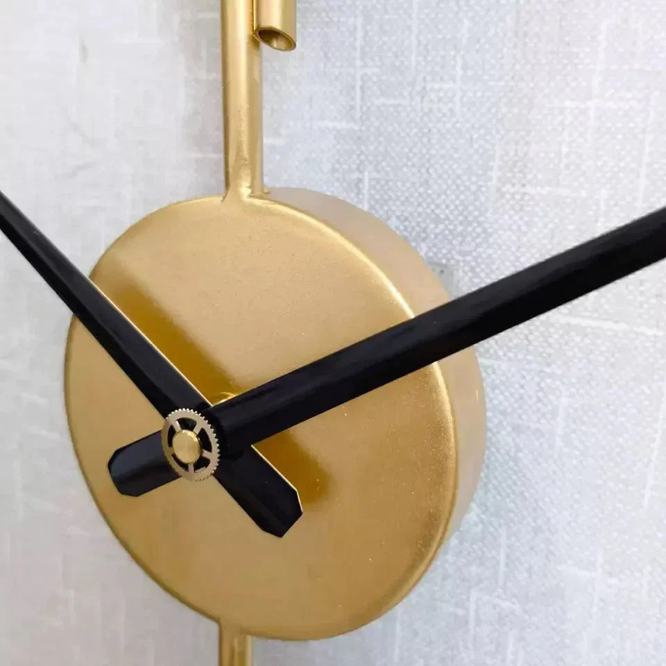 GOLDEN METAL WALL CLOCK