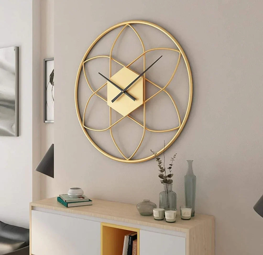 FLOWER METAL WALL CLOCK