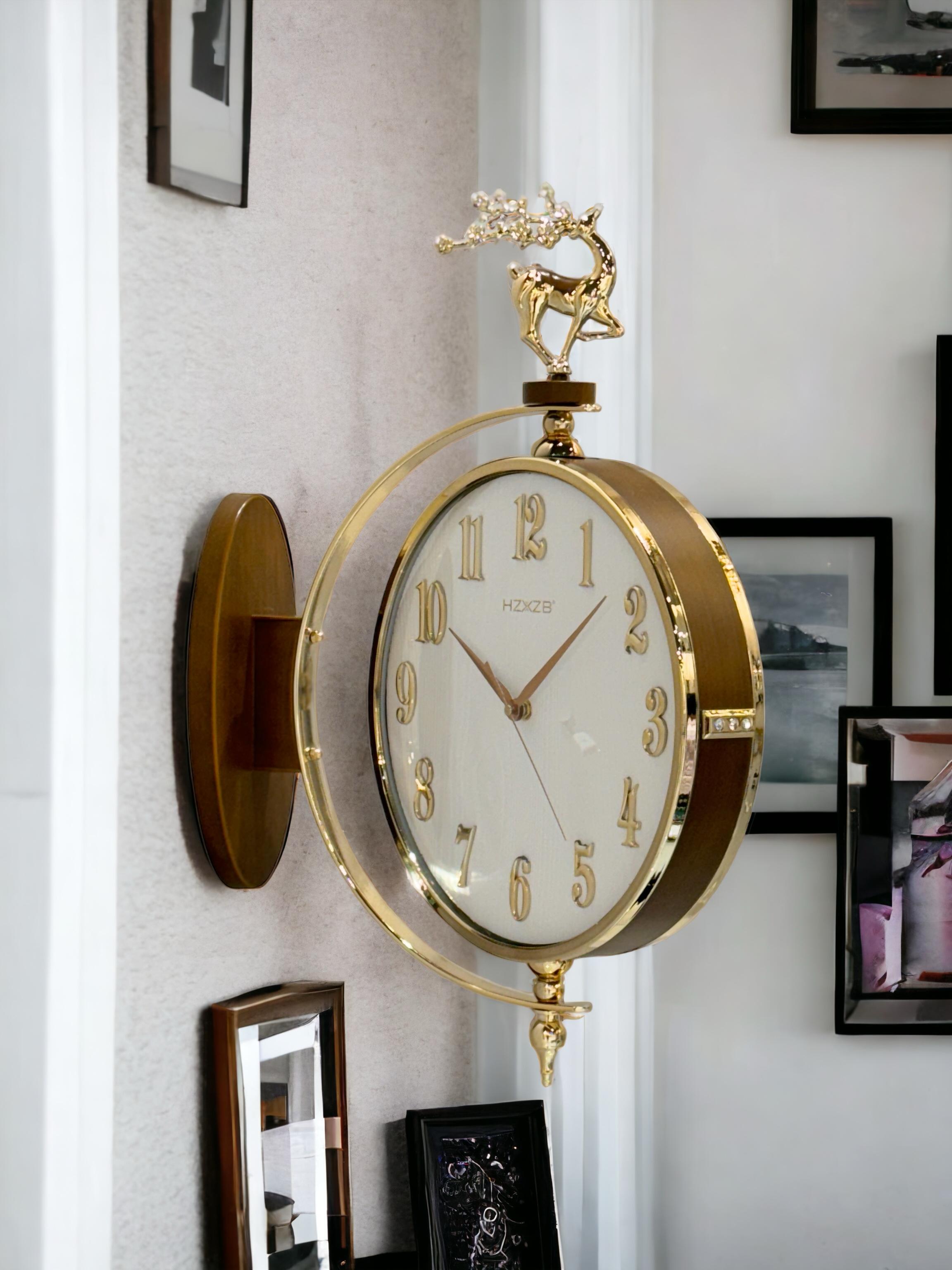 DOUBLE SIDE HANGING WALL CLOCK