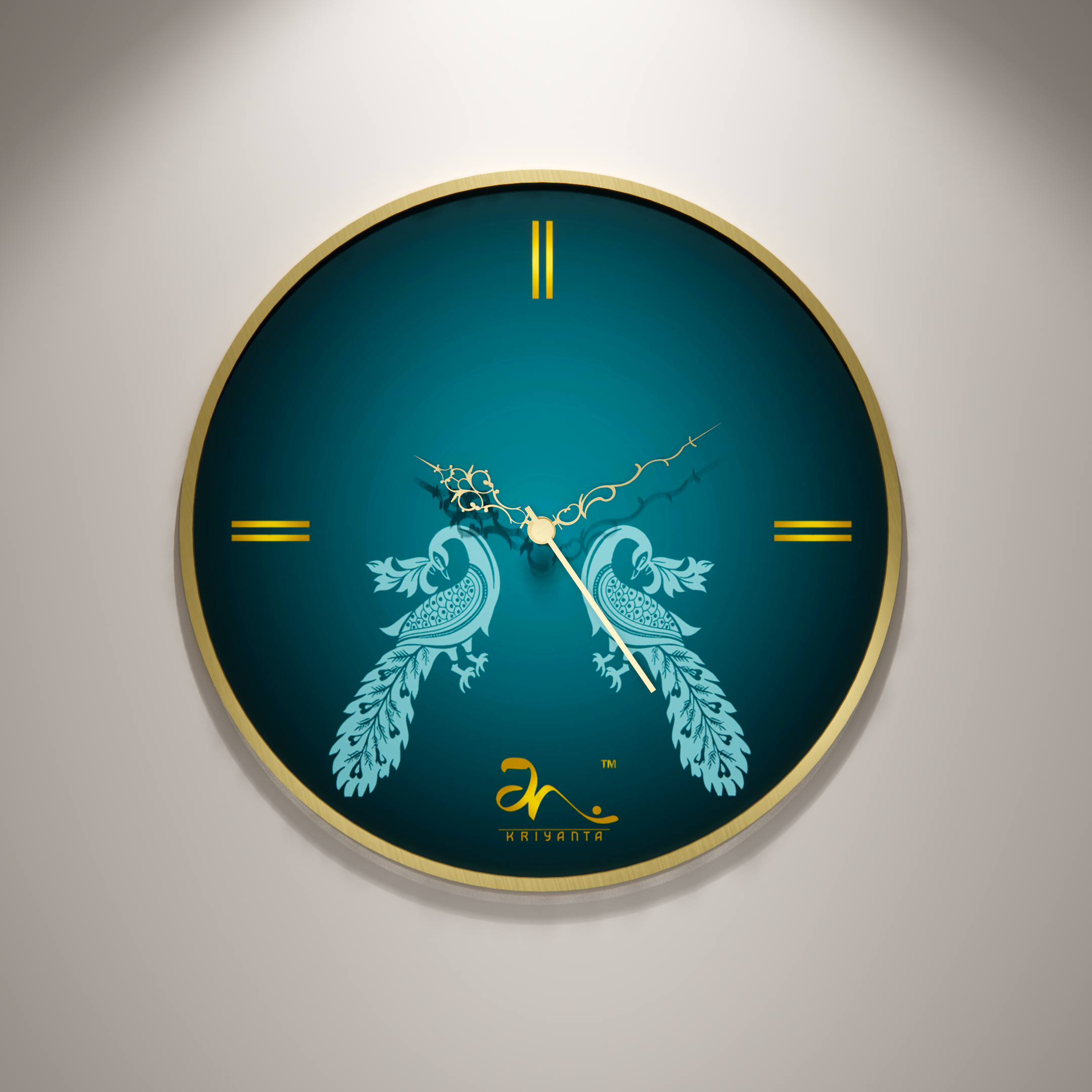 Elegant Peacock Art Wall Clock