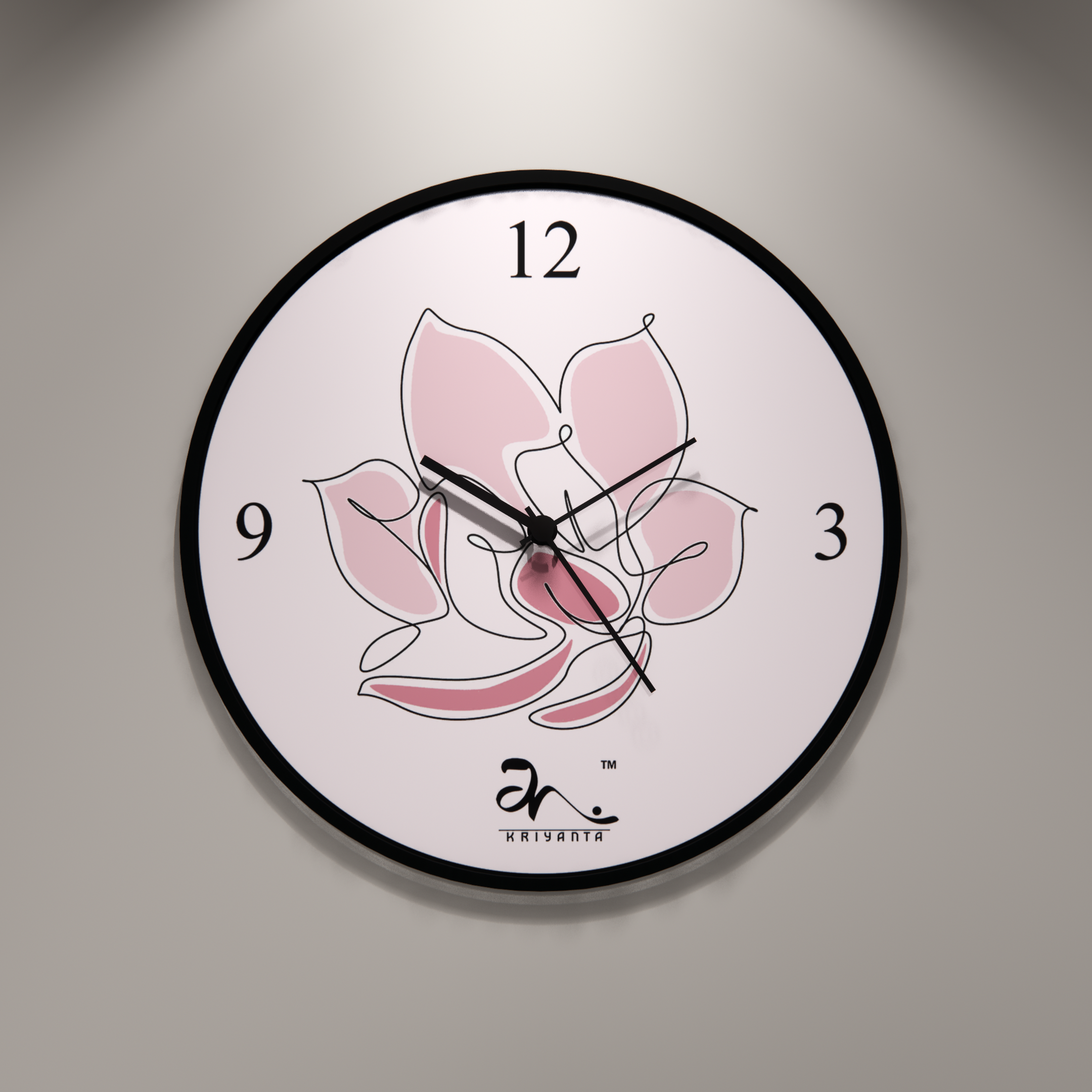 Blooming Serenity Wall Clock Art