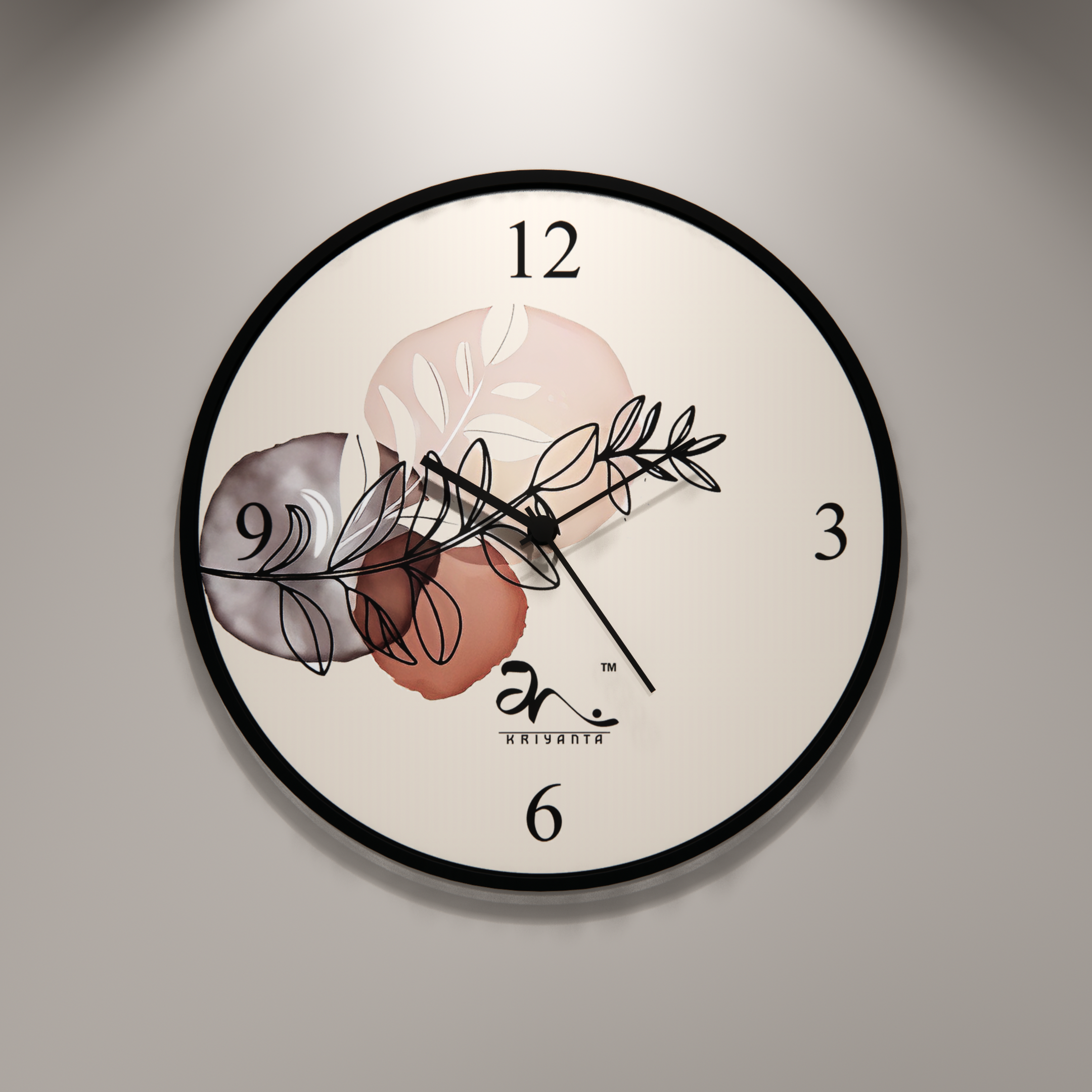 Kinetic Floral Wall Clock Art