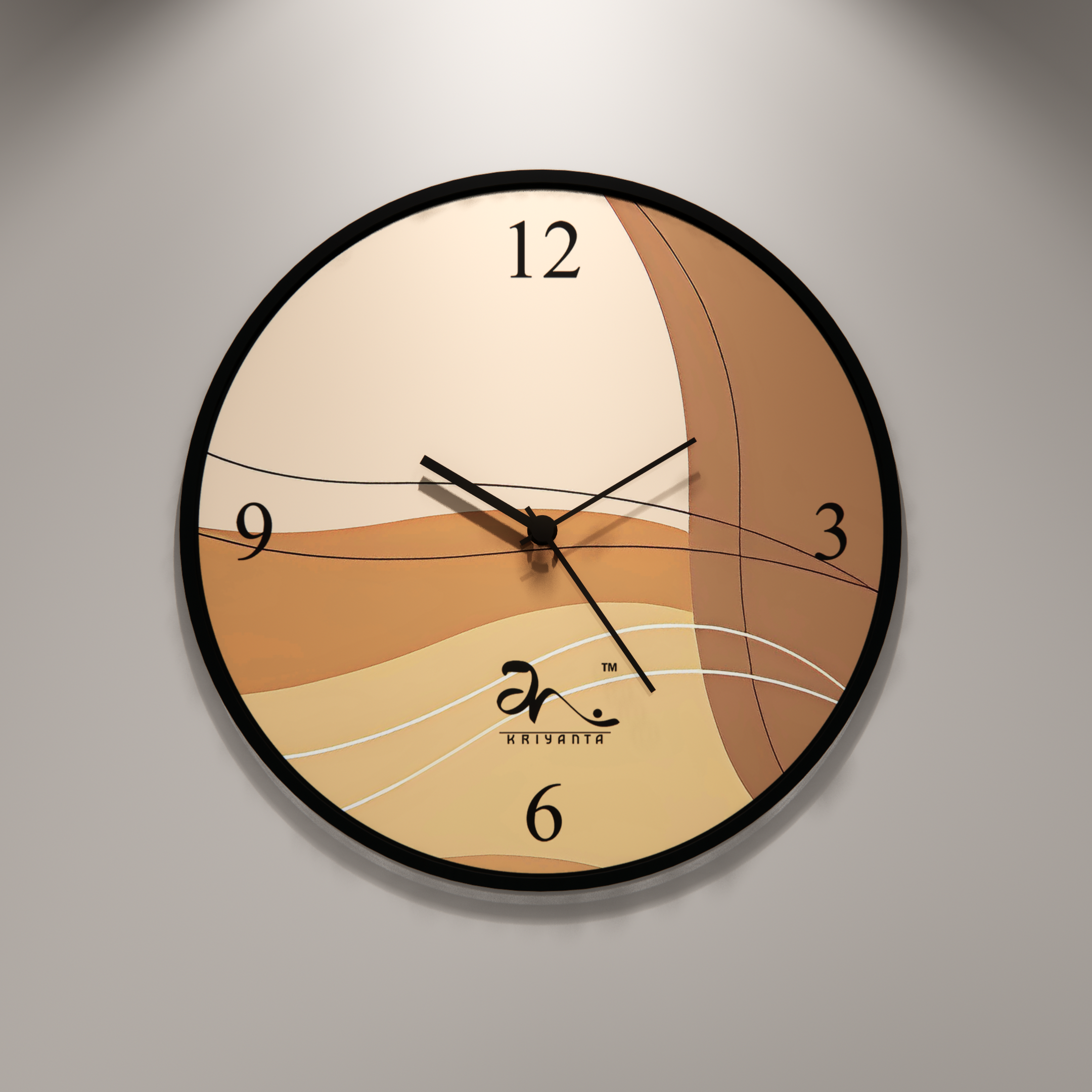 Copper Moonflower Wall Clock Art