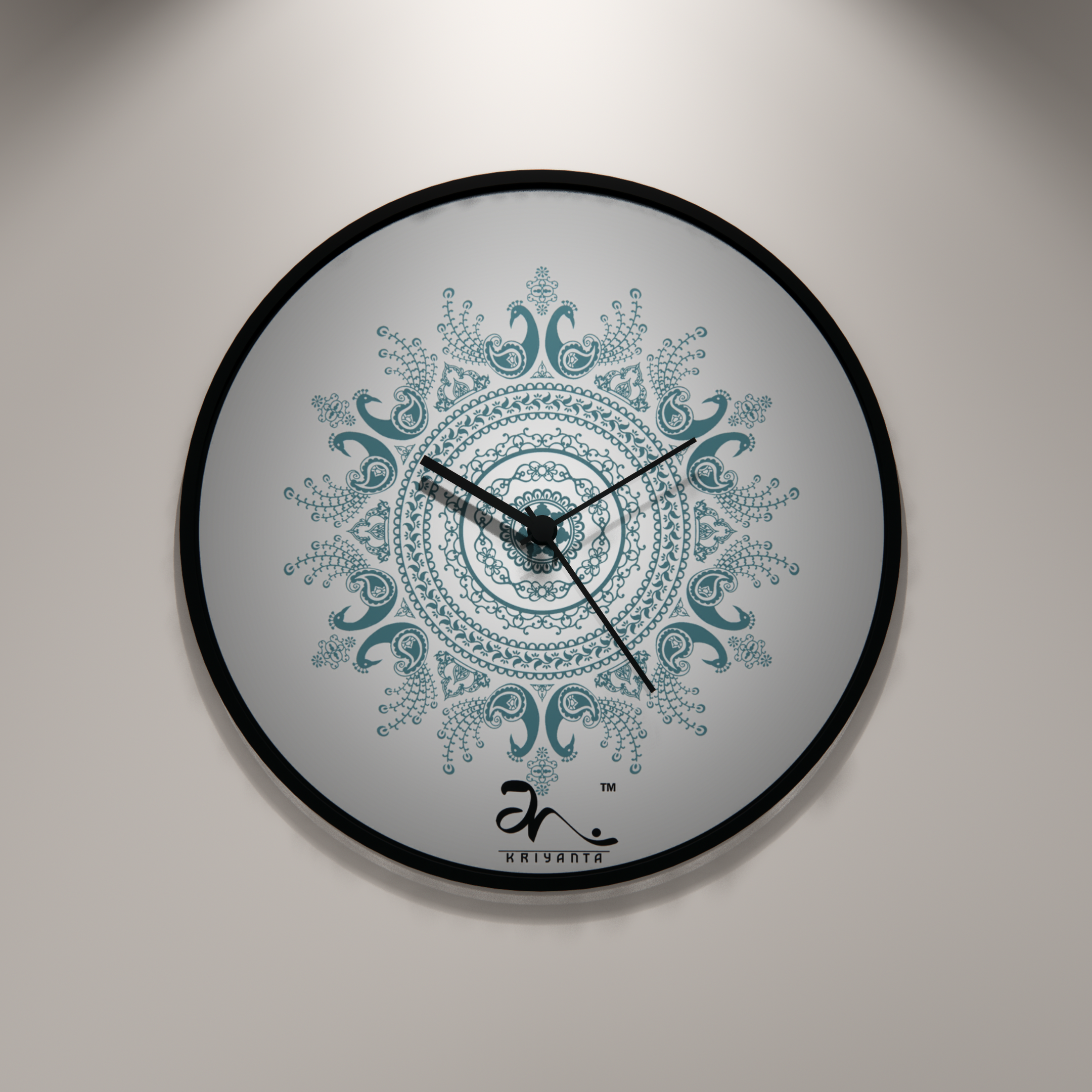 Dancing Peacock Wall Clock Art